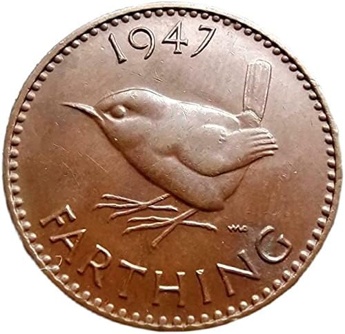Робин Британски И 1 Френска нова зеландия монета 1939-1950 години, с Диаметър 20 мм Медна Монета Джордж VI Осми