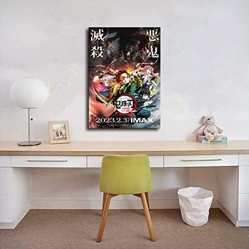 Аниме плакати Demon-Slayers струва по-малко от 5 долара за стая за спални за Аниме Стенен Декор Аниме Платно Стенен арт плакат (12 × 18 см -Без рамка)-LYUUI