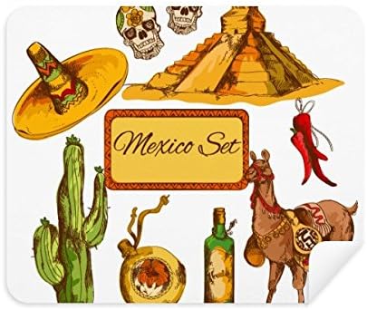 Сомбреро Мексико Пирад Пустинен Кактус Мексиканска Кърпа За Почистване на Екрана за Пречистване на 2 елемента