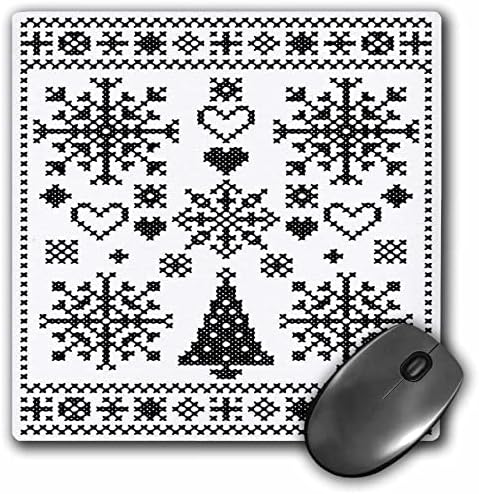 3D Комплект за Коледното кръстат Бод, Черен Дизайн - Подложки за мишки (mp_352047_1)