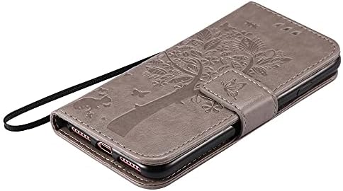 Чанта-портфейл MEMAXELUS за iPhone SE 2022 (3-то поколение), калъф за iPhone SE3 с поставка за карти, флип калъф Премиум-клас изкуствена кожа за iPhone SE3 / iPhone SE 2020 / iPhone 8/7 KT: Дърво на жела?