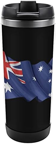 Флаг Австралия Пътни Чаши за Кафе с Капак Изолирани Чаши, Бутилка За Вода С Двойни Стени От Неръждаема Стомана