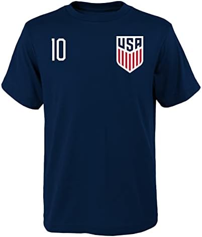 Тениска с къс ръкав Outerstuff Unisex Kid ' s Us Soccer Name & Number
