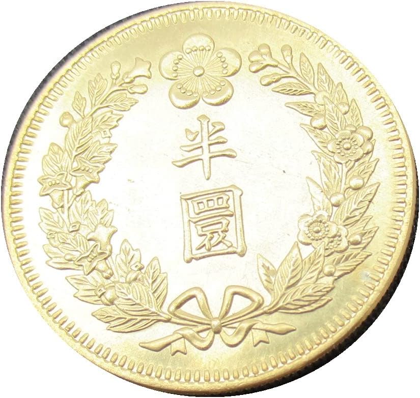 Дэхан Кванму 9 Години Полукръгла Чуждестранна Копие на Златна Възпоменателна Монета KR33