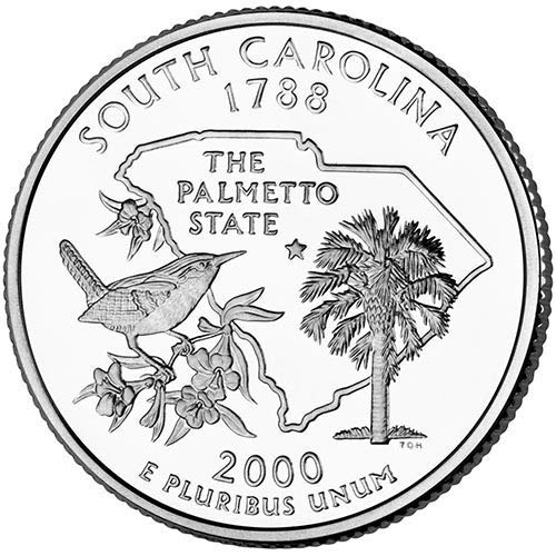 2000 P BU Избор тримесечие на щата Южна Каролина Необращенный Монетен двор на САЩ