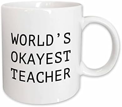 Чаша за учители 3dRose Свята Okays, 11 грама, черна